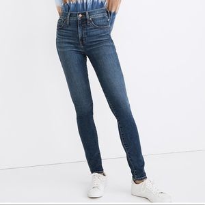 MADEWELL 10" High-Rise Skinny Jeans in Cordell Wash: Heatrich Denim Edition 26